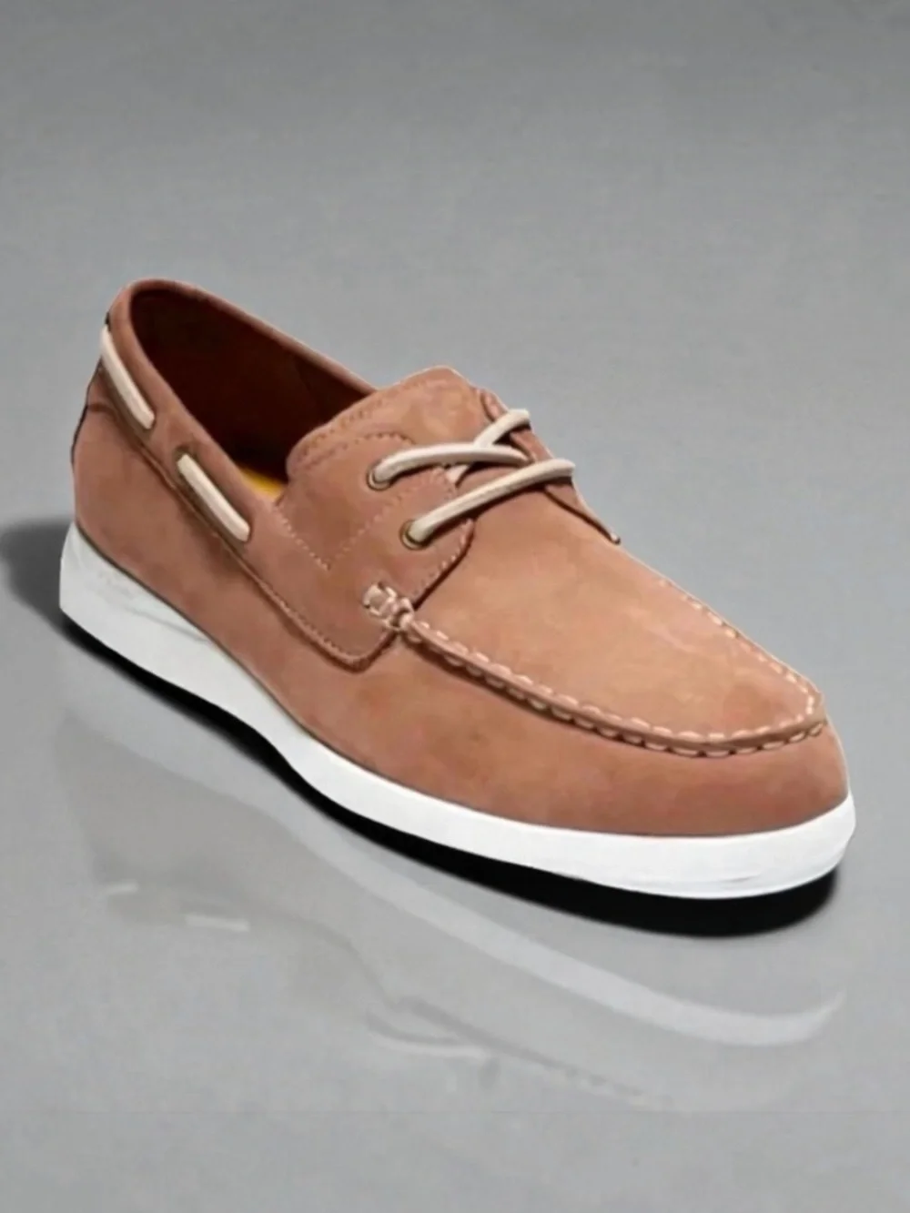 COLE HAAN Grand Atlantic Boat Shoe SIZE 10 MEDIUM Cognac